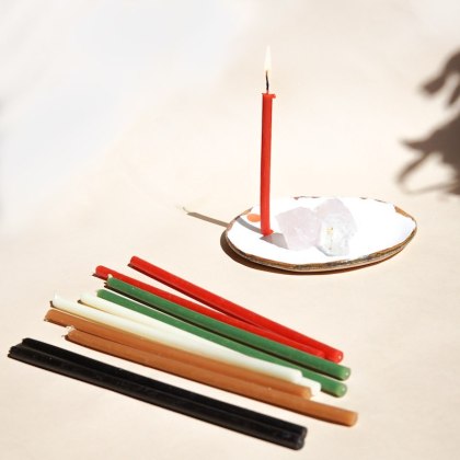 Świeczki rytualne z wosku pszczelego - czerwony