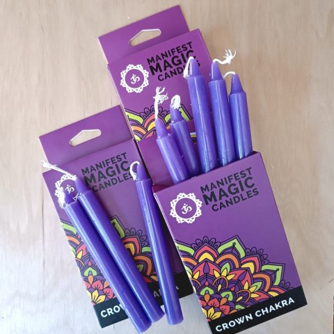Magiczne świeczki zestaw - fioletowe