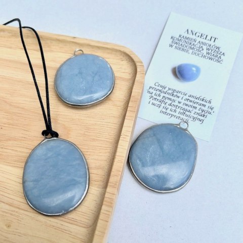 Wisior z kamieni naturalnych handmade - angelit